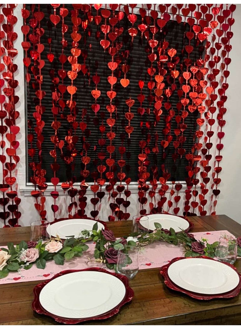Valentine Heart Curtain Backdrop Red Hanging Decoration 100 x 200 cm - Image 5